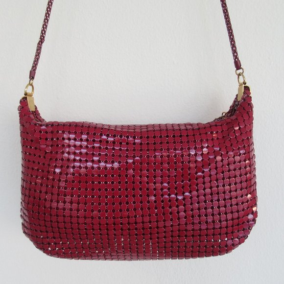Vintage GC Metallic Mesh Shoulder Bag, Made in Hong Kong Medium Size, Red - Picture 6 of 15